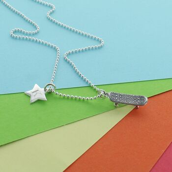 Personalised Skateboard Star Necklace, 2 of 3