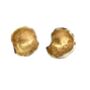 Organic Round Sterling Silver Studs Gold Plated, thumbnail 1 of 5