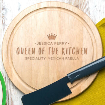 Personalised Queen Of The Kitchen Board, 2 of 6