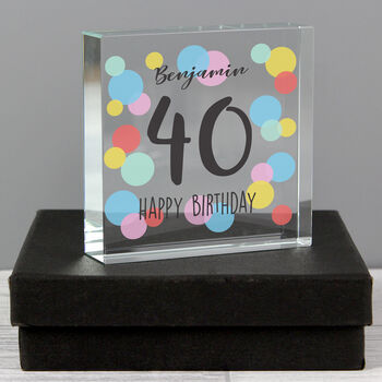Personalised Birthday Colourful Crystal Token, 5 of 8