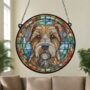 Border Terrier Stained Glass Effect Suncatcher, thumbnail 6 of 6