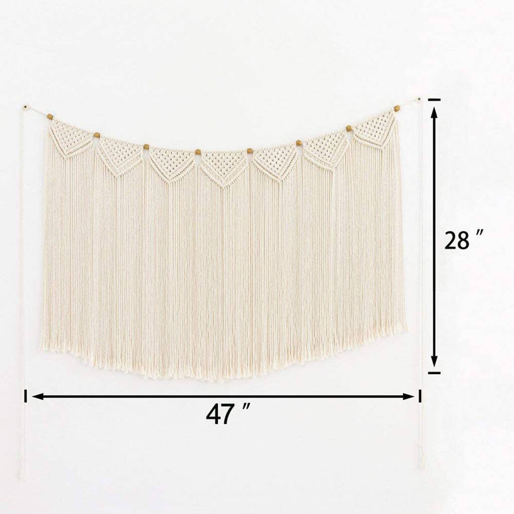 Large Macrame Wall Hanging Tapestry Fringe Garland By Momentum
