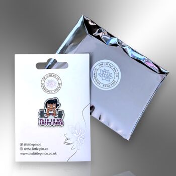 This Is My Happy Face Weightlifting Enamel Lapel Pin Badge, Fitness, Gym Gifts, 5 of 8