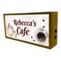 Personalised Wooden Light Box Café Sign, thumbnail 3 of 6