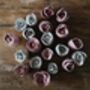 Six Handmade Ceramic Flower Cane Toppers, thumbnail 5 of 10