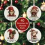 Personalised Christmas Gonk Gnome Hanging Bauble Decoration, thumbnail 1 of 11