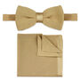 Wedding Handmade Knitted Bow Tie In Beige, thumbnail 2 of 6