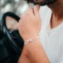 White Nylon Rope Bracelet For Men Gold Bracelet, thumbnail 3 of 8