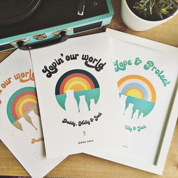 Rainbow Bear Family Personalised Print, 8 of 11