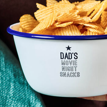 Personalised Dad's Movie Night Snack Bowl, 4 of 7