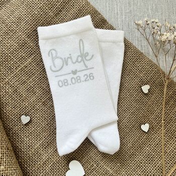 Personalised Bride And Groom Wedding Day Socks, 3 of 3