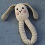 Neutral Baby Bunny Rattle, thumbnail 3 of 4