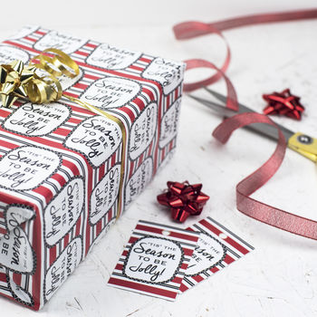 Christmas Wrapping Paper 'Tis The Season' Xmas Wrap, 2 of 3