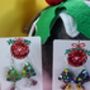 Christmas Colour Tree Painted Earrings With Stand, thumbnail 6 of 11