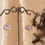 Citrine Hammered Gold Plated Silver Drop Earrings, thumbnail 4 of 10