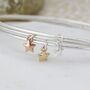 Triple Silver Plated Bangle Set With Star Charms, thumbnail 1 of 3