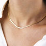 Flat Snake Herringbone Chain Necklace, thumbnail 1 of 9