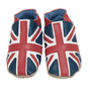 Boys And Girls Soft Leather Baby Shoes Union Jack, thumbnail 1 of 1