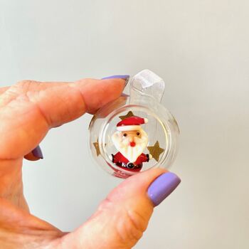 Hand Blown Glass Mini Bauble With Snowman, 4 of 4