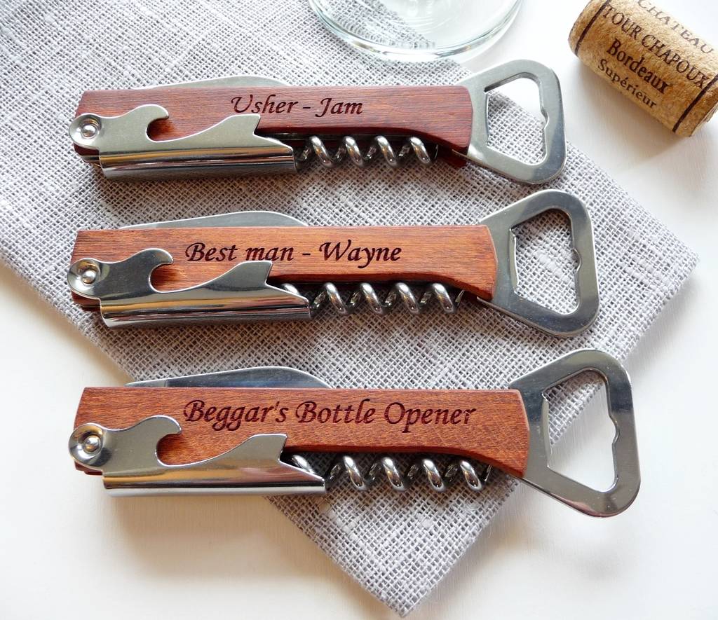 personalised wood wine bottle opener, corkscrew by natural gift store ...