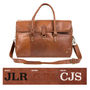 Personalised Leather Drake Strapped Weekender, thumbnail 7 of 11