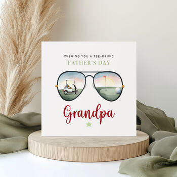 Golf Father's Day Card Customisable Sunglasses Design, 5 of 7