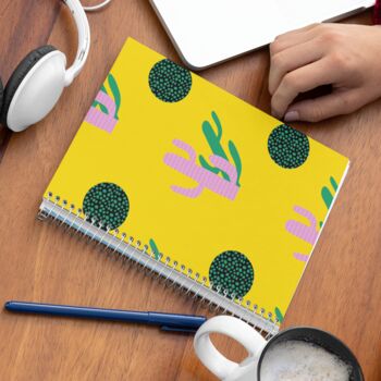 A5 Spiral Notebook With A Mexican Cactus Print, 2 of 2