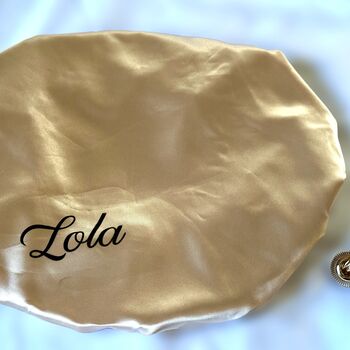 Personalisable Reversible Satin Bonnet 'Gifts For Her', 2 of 11