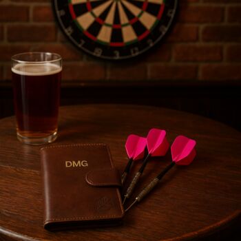 Personalised Leather Darts Wallet Case, 5 of 10