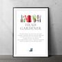 Head Gardener, Witty Wall Art Print Gift Idea For A Green Fingered Friend Or Family Member, thumbnail 2 of 2