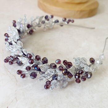 Purple And Silver Crystal Headband, 2 of 6