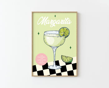 Green Check Margarita Print, 2 of 2