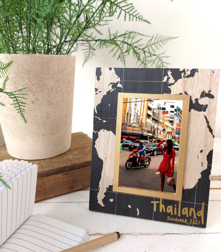 Personalised World Map Picture Frame By Solesmith
