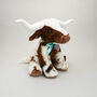 Large Texas Longhorn 30cm Cow With Personalised Heart, thumbnail 7 of 12