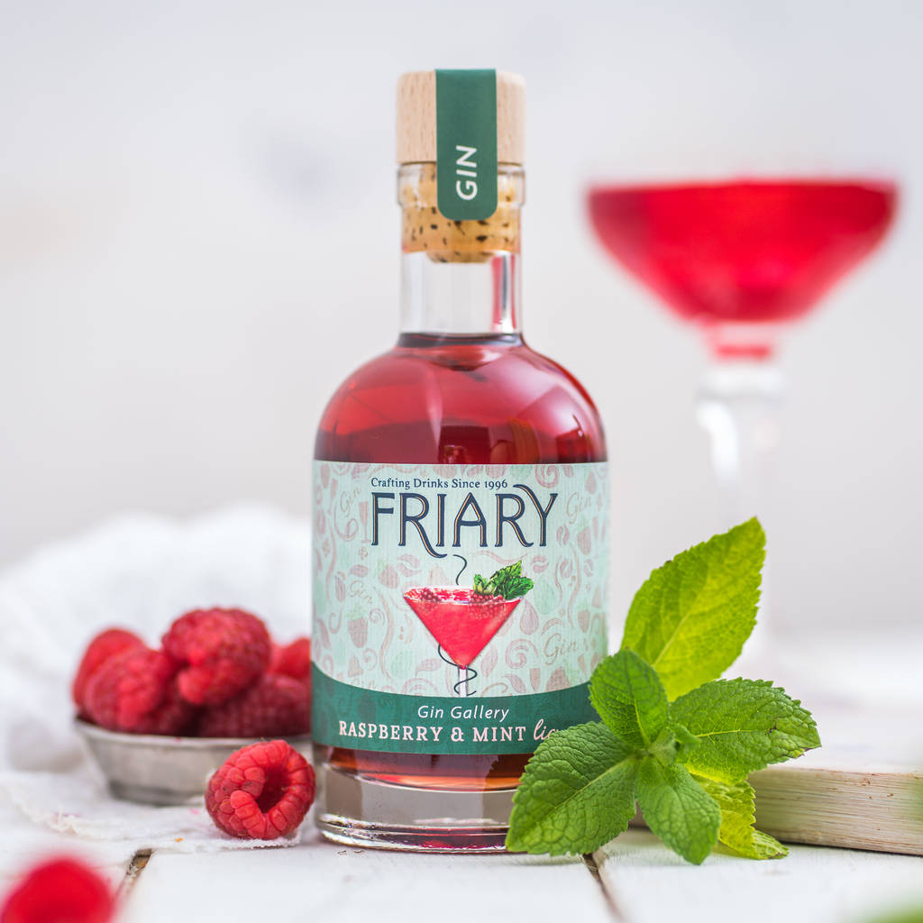 Raspberry And Mint Gin Liqueur By Friary Drinks