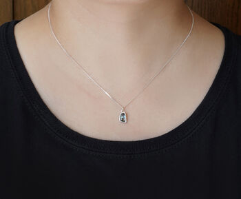 Montana Sapphire Necklace In Sterling Silver 0.9ct, 3 of 3