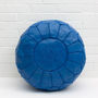 Moroccan Coloured Leather Pouffe, thumbnail 9 of 12