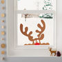 Peeping Reindeer Window Sticker, thumbnail 1 of 3
