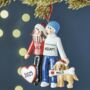 Personalised Couple With Brown Dog Decoration, thumbnail 1 of 3