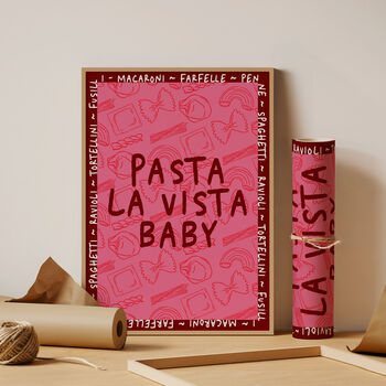 Pasta La Vista Baby Colourful Art Print, 2 of 2