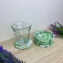 Set Of Four Emerald Green Coasters And Holder, thumbnail 1 of 8