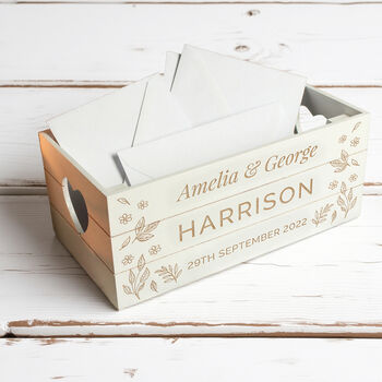 Personalised Free Text White Wooden Crate, 4 of 6