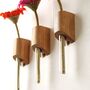 Solid Oak Wall Mounted Stem Vases – Set Of Three, thumbnail 3 of 8