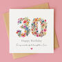 Personalised Wildflower 30th Birthday Card, thumbnail 2 of 6