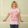 Fur Real Women's Slogan T Shirt, thumbnail 2 of 5