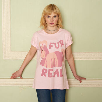 Fur Real Women's Slogan T Shirt, 2 of 5