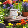 Personalised Gardening Enamel Mug, thumbnail 1 of 6