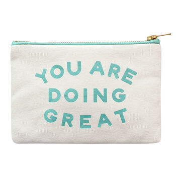 'You Are Doing Great' Little Pouch Makeup Bag, 5 of 5