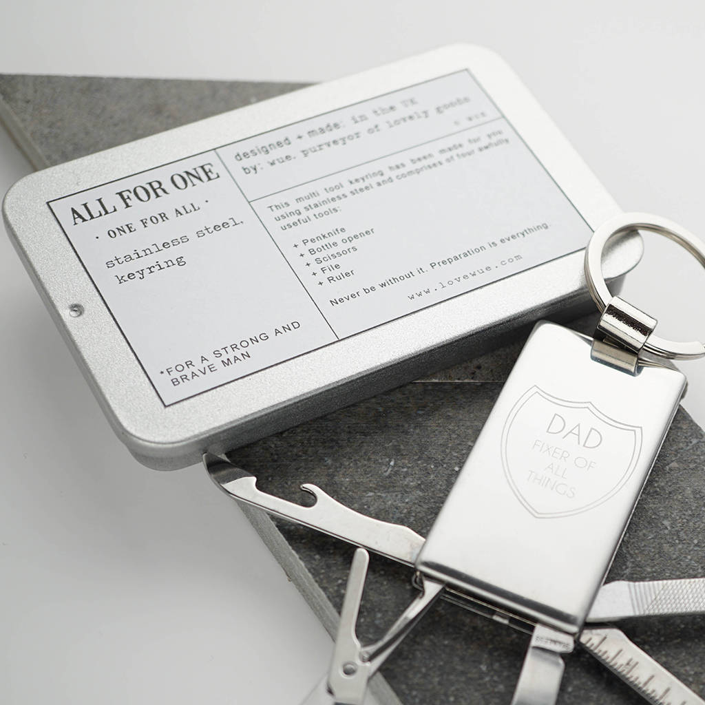 Mens Personalised Keyring By Wue