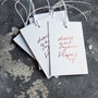 Don't Get Your Hopes Up Foil Gift Tags, thumbnail 5 of 6